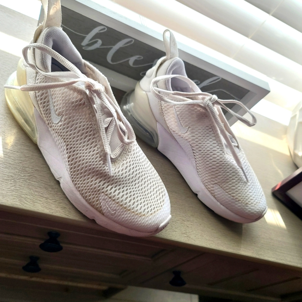 White Nike Air27C.  Size 2Y